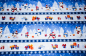 Preview: Designer-Baumwollstoff Snow what Fun Repeating Stripe (10 cm)